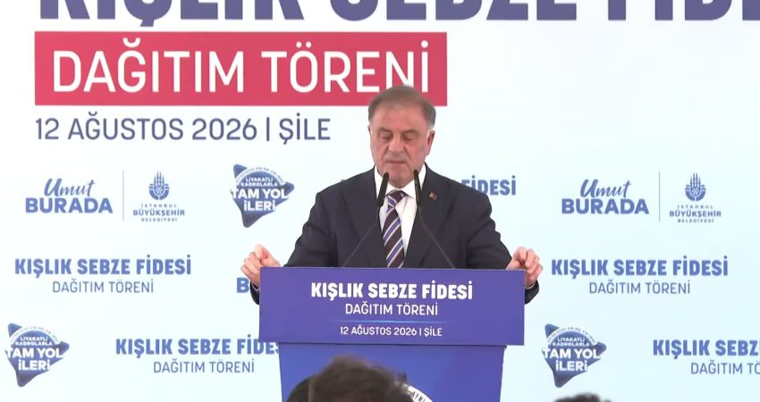 İBB Başkanvekili Nuri Aslan, Şile’de çiftçilere kışlık sebze fidesi dağıtım