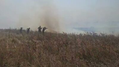 Silivri'de 14.00 sıralarında otluk alanda başlayan ve rüzgarın etkisiyle geniş