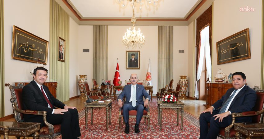 TBMM Başkanı Numan Kurtulmuş, Saadet Partisi Genel Başkanı Mahmut Arıkan’ı