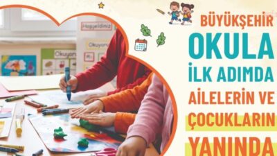 Tekirdağ Büyükşehir Belediyesi, okula ilk adımda çocukların ve ailelerin yanında