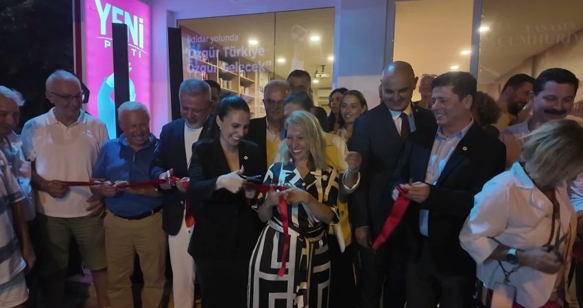 YENİ Parti Bodrum İlçe Başkanlığı binasının açılışında konuşan YENİ Parti