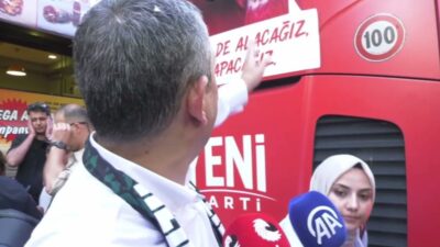 YENİ Parti’nin vatandaşların bağışlarıyla alınan yeni parti otobüsü, bugün Kocaeli’ne