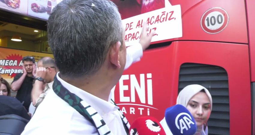 YENİ Parti’nin vatandaşların bağışlarıyla alınan yeni parti otobüsü, bugün Kocaeli’ne