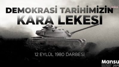 Ankara Büyükşehir Belediye Başkanı Mansur Yavaş, 12 Eylül askeri darbesinin