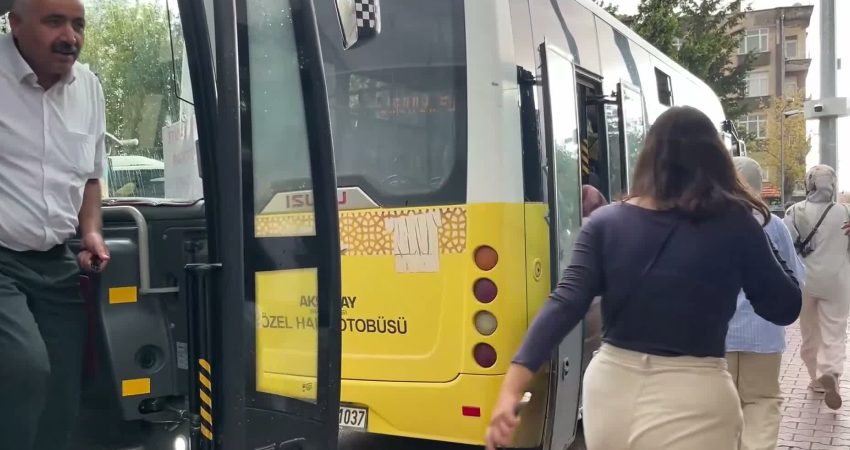 Aksaray’da halk otobüsü şoförleri, motorinin litre fiyatının 100 lirayı aşması