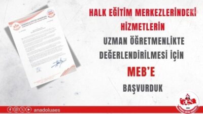 Anadolu Eğitim Sendikası, Halk Eğitim Merkezlerinde lisans mezunu olarak fiilen