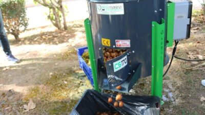 Antalya Büyükşehir Belediyesi, ceviz hasadının başladığı mahallelere ceviz soyma makinesi