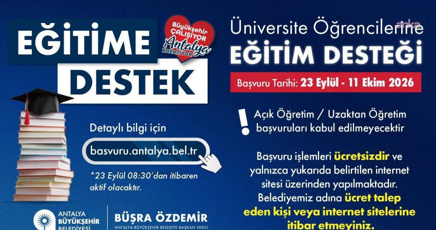 Antalya Büyükşehir Belediyesi, 2026-2027 eğitim öğretim döneminde sosyal inceleme sonucunda