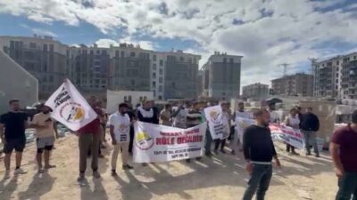 Arnavutköy ilçesi Sazlıbosna’da bulunan Emlak Konut GYO şantiyesinde çalışan Yapı