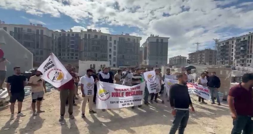 Arnavutköy ilçesi Sazlıbosna’da bulunan Emlak Konut GYO şantiyesinde çalışan Yapı
