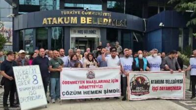 Atakum Belediyesi işçilerinin 8 gündür sürdürdükleri açlık grevi, alacaklarının bir