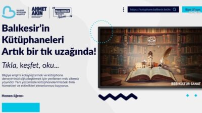 Balıkesir Büyükşehir Belediyesi, Kütüphaneler Şube Müdürlüğü bünyesindeki tüm kütüphane ve