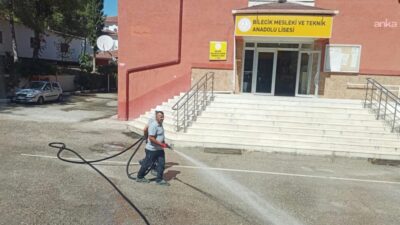 Bilecik Belediyesi, yeni eğitim-öğretim dönemi öncesinde "okul bahçeleri ve çevresinde"