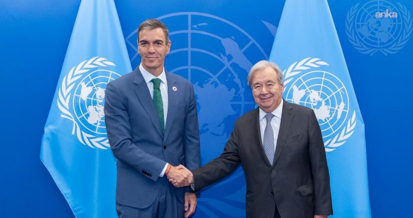 Birleşmiş Milletler (BM) Genel Sekreteri Antonio Guterres ile İspanya Başbakanı