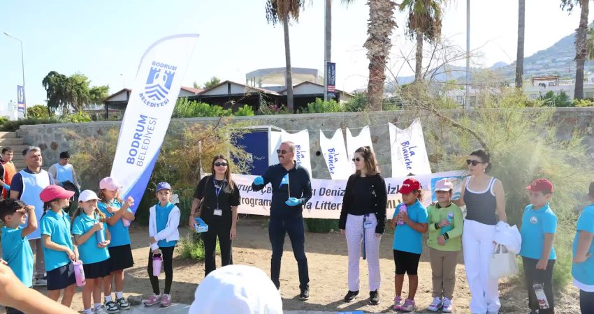 Bodrum Belediyesi ile TÜRÇEV Muğla Şubesi iş birliğiyle, "Marine Litter