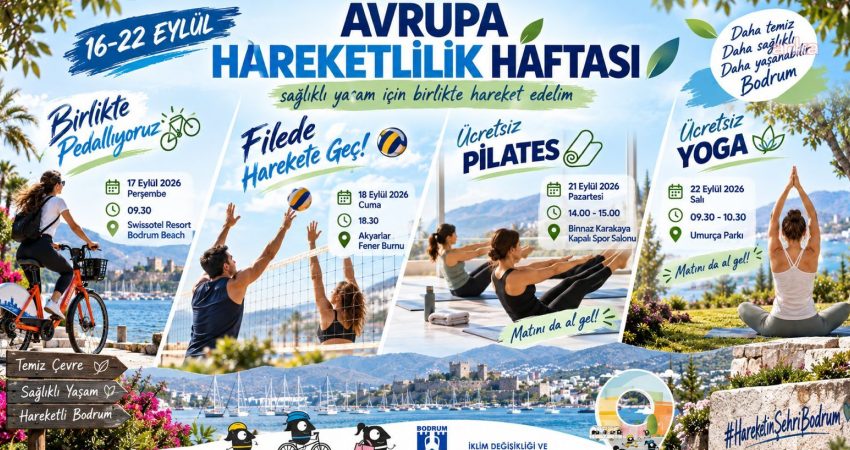 Bodrum Belediyesi, 16-22 Eylül Avrupa Hareketlilik Haftası dolayısıyla sağlıklı yaşamı,