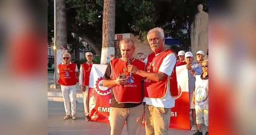 DİSK’e bağlı Devrimci Emekliler Sendikası Bodrum Şubesi, çalışan memurlara verilen