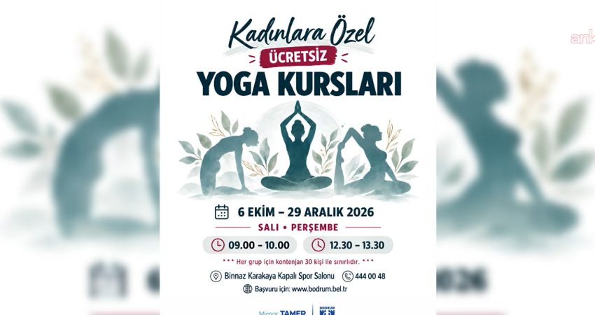Bodrum Belediyesi tarafından kadınlara özel düzenlenen ücretsiz yoga kurslarında yeni