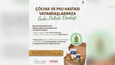 Bornova Belediyesi, ilçede ikamet eden ihtiyaç sahibi Çölyak ve PKU