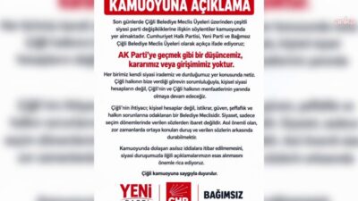 Çiğli Belediye Meclis Üyeleri, son günlerde kamuoyunda yer alan parti