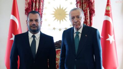 Cumhurbaşkanı Recep Tayyip Erdoğan, Trabzonspor Kulübü Başkanı Ertuğrul Doğan ve