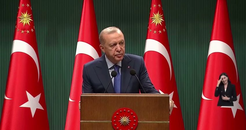 Cumhurbaşkanı Recep Tayyip Erdoğan, Kabine Toplantısının ardından yaptığı açıklamada, Türkiye'nin