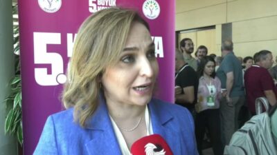 DEM Parti Sözcüsü Ayşegül Doğan, partisinin 5'inci Olağan Kongresi’nde yeni
