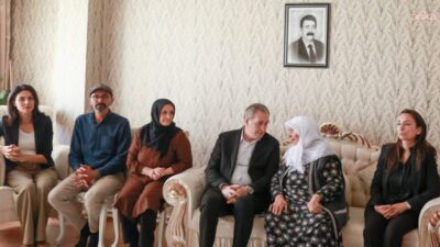 DEM Parti Eş Genel Başkanları Tülay Hatimoğulları ve Tuncer Bakırhan,