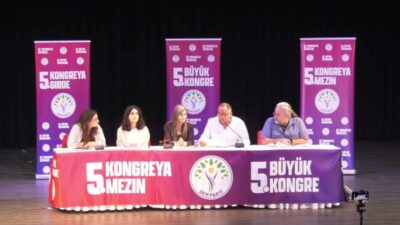 DEM Parti'nin 5'inci Olağan Büyük Kongresi'nde Tuncer Bakırhan ve Tülay