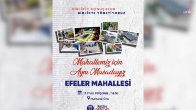 Didim Belediyesi’nin mahalle sakinlerinin görüş, öneri ve taleplerini doğrudan dinlemek