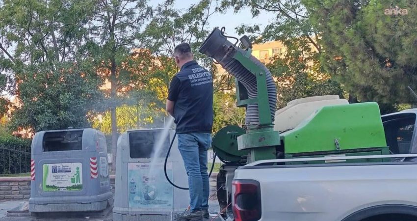 Didim Belediyesi, halk sağlığının korunması için ilçe genelindeki çöp konteynerleri ve