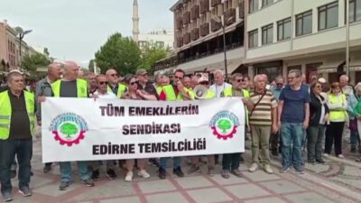 Tüm Emeklilerin Sendikası Edirne Temsilciliği adına açıklama yapan Ayhan Fırtına,