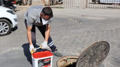 Efeler Belediyesi Sağlık İşleri Müdürlüğü İlaçlama Birimi ekipleri, ilçe genelinde
