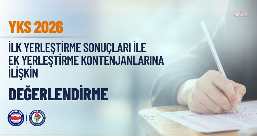 Eğitim-Bir-Sen: Devlet üniversitelerine yerleşen 30 binden fazla aday kayıt yaptırmadı Eğitim-Bir-Sen, 2026 YKS ilk ve ek yerleştirme sonuçlarına ilişkin analizinde,