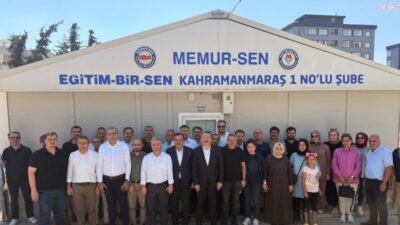 Eğitim-Bir-Sen Genel Başkanı Ali Yalçın, Kahramanmaraş Ayser Çalık Ortaokulu’nda bir