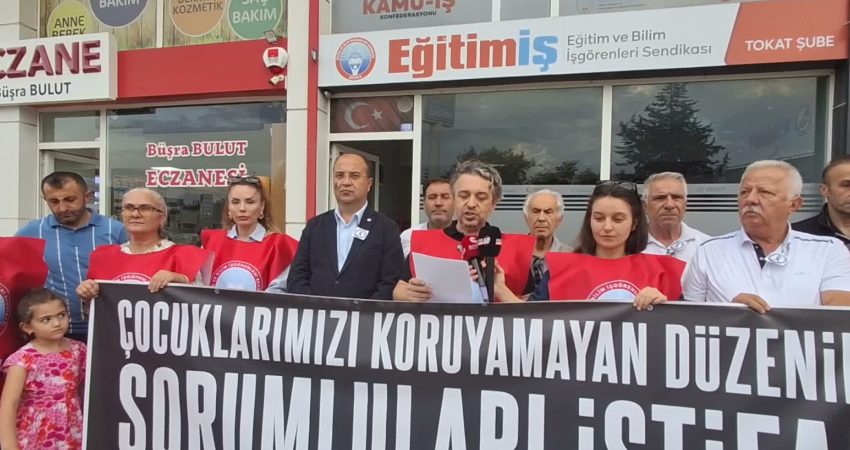 Eğitim-İş Tokat Şubesi, Manisa’nın Turgutlu ilçesinde 11 öğrencinin yaralandığı silahlı
