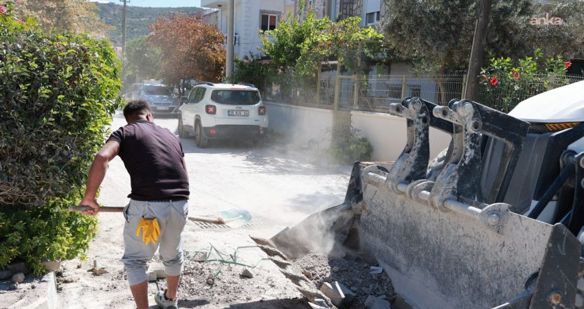 Foça Belediyesi ve İzmir Büyükşehir Belediyesi İZBETON ekiplerinin koordinasyonunda yürütülen