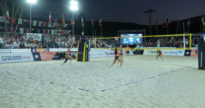 Foça’da Avrupa Şampiyonası heyecanı Foça’da düzenlenen 2026 CEV U18 Avrupa Plaj Voleybolu Şampiyonası’nda grup