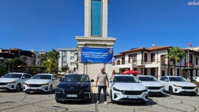Germencik Belediyesi’nin hizmet filosuna dahil edilen elektrikli araçlar, Ali Şanlı
