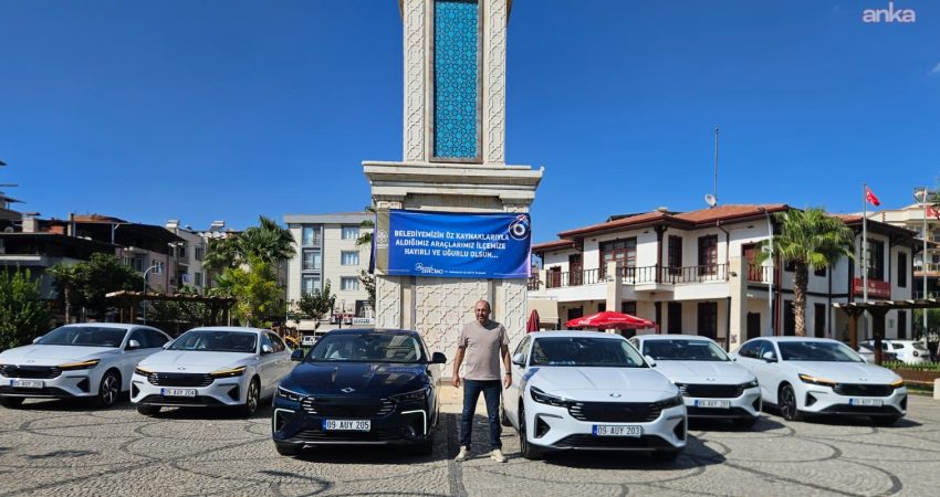 Germencik Belediyesi’nin hizmet filosuna dahil edilen elektrikli araçlar, Ali Şanlı