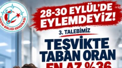 Hekim Birliği, teşvik ödemelerindeki gerileme nedeniyle 28-30 Eylül tarihlerinde eylem