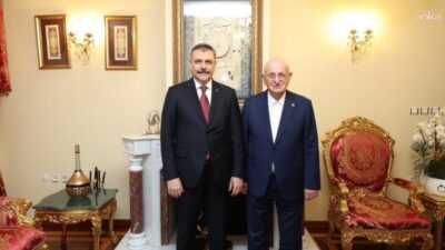 İçişleri Bakanı Mustafa Çiftçi, 27. TBMM Başkanı İsmail Kahraman'ı evinde