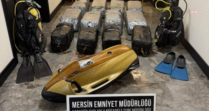 İçişleri Bakanlığı, Mersin Limanı'na gelen bir gemide düzenlenen operasyonda 12