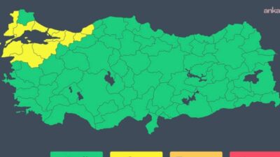İçişleri Bakanlığı'ndan yapılan açıklamada yarın Marmara ve Batı Karadeniz'in batısında