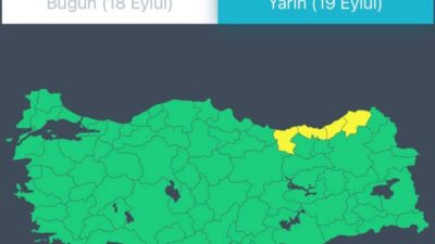 İçişleri Bakanlığı, Meteoroloji Genel Müdürlüğü'nden alınan son bilgiler doğrultusunda, yarın