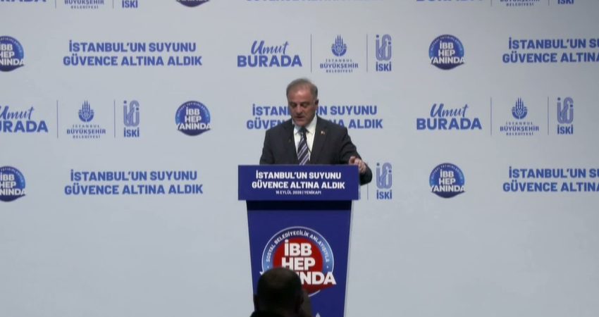 İSKİ yatırım ve projelerinin tanıtıldığı etkinlikte konuşan İBB Başkanvekili Nuri