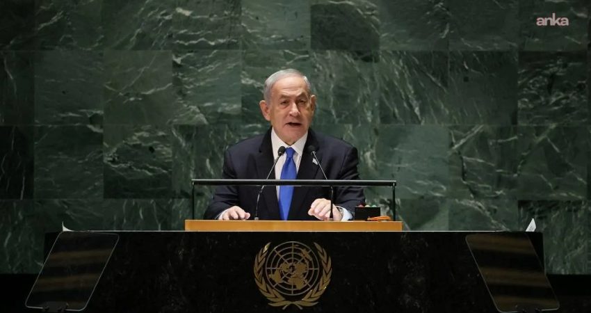 İsrail Başbakanı Binyamin Netanyahu'nun, Birleşmiş Milletler (BM) Genel Kurulu'nda bugün