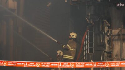 Buca’da üç katlı mobilya atölyesinde çıkan yangın, İzmir Büyükşehir Belediyesi