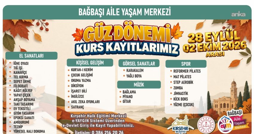 Kırşehir Belediyesi ile Halk Eğitimi Merkezi iş birliğinde Bağbaşı Aile