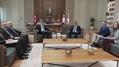 KKTC Cumhurbaşkanı Tufan Erhürman, TİKA Başkanı Abdullah Eren ve beraberindeki heyeti